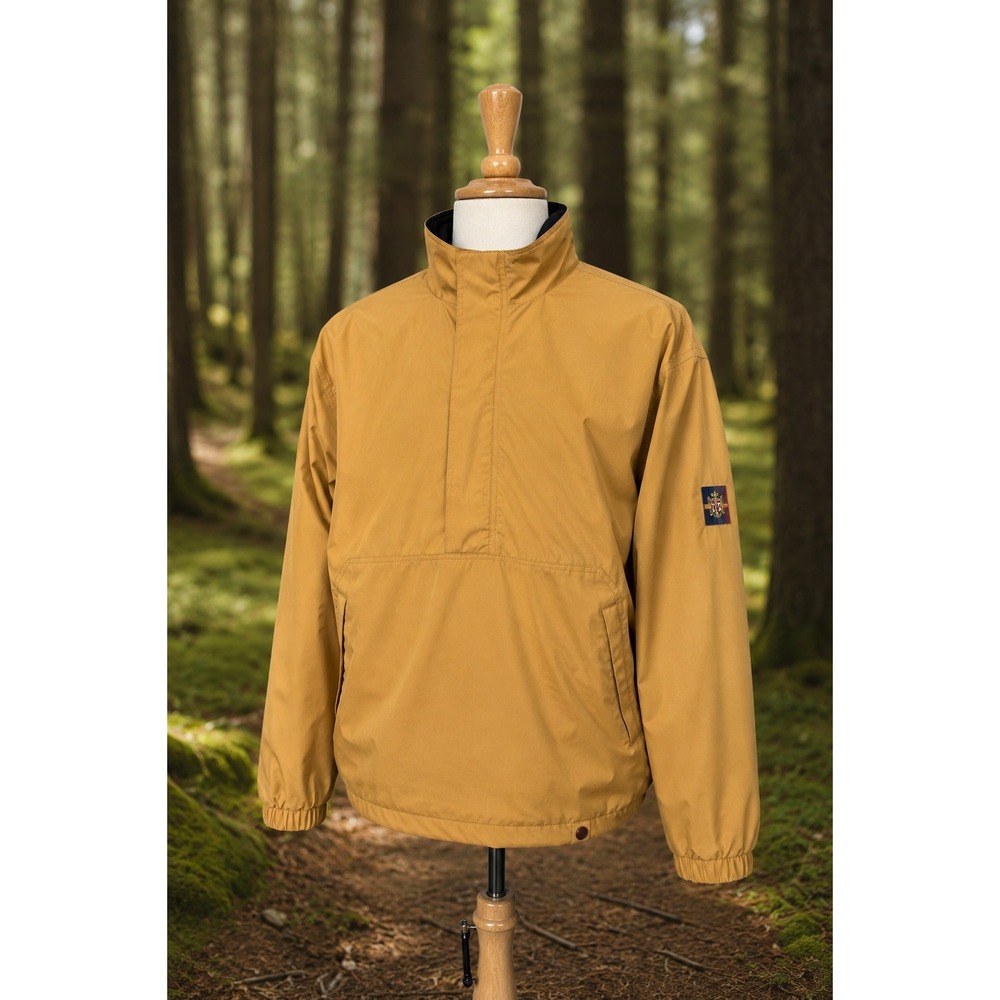 Vintage Sunice Mustard Pullover Windbreaker Jacket L Oversized Golf 90s Korea